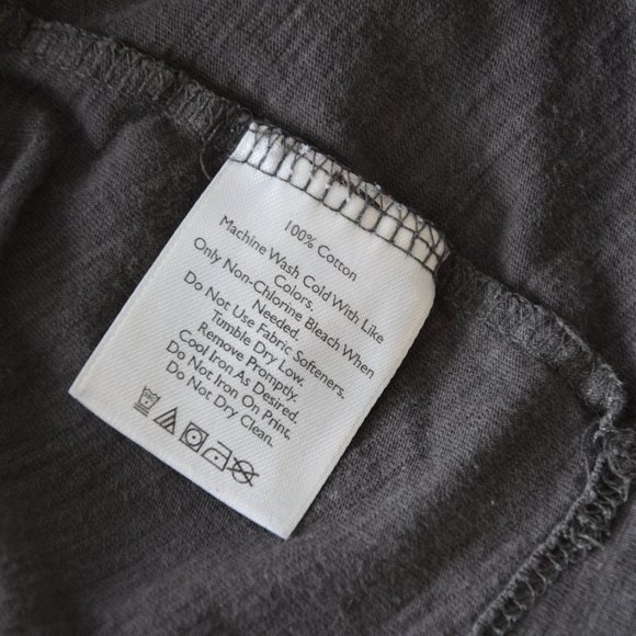 Eddie Bauer Gray Three-Quarter Sleeve Empire Waist Cotton Top XS - Picture 10 of 10